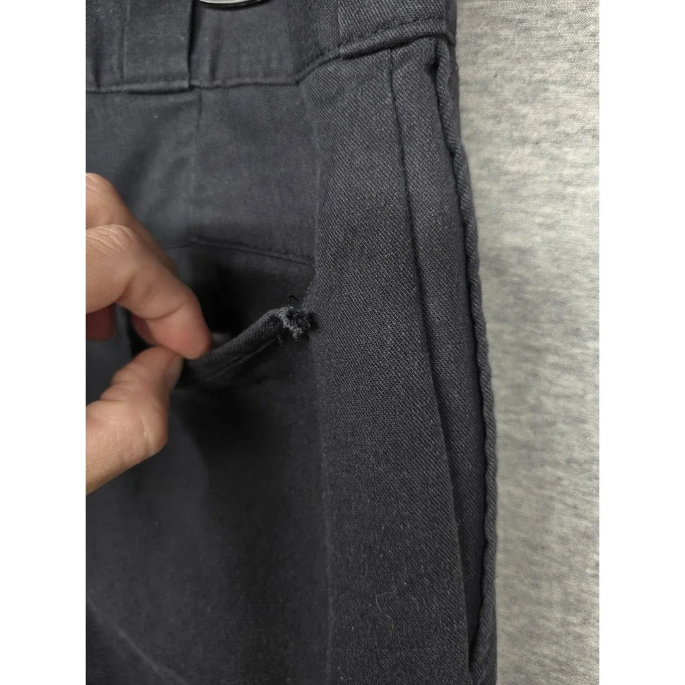 Dickies WP882 Slim Straight Work Pants Black 34x34 Men's Work Wear Flaws